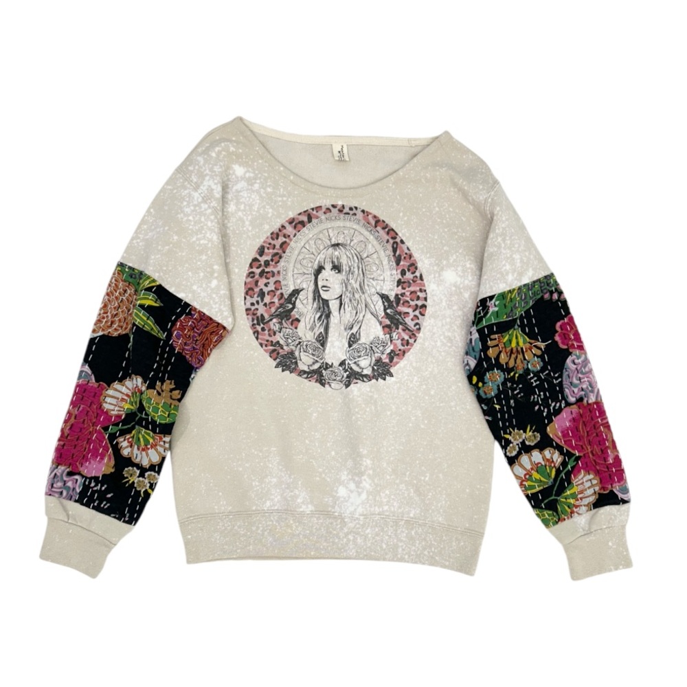 Mountain Girl Clothing Stevie Nicks Kantha sleeve Boho Hippie sweatshirt